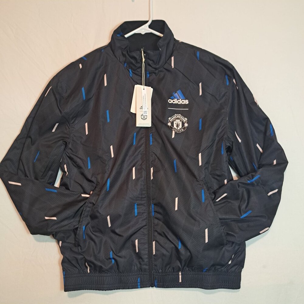 Adidas Manchester United Reversible Anthem Jacket HT1997 Men’s Size S NWT $110‎ - Picture 3 of 9